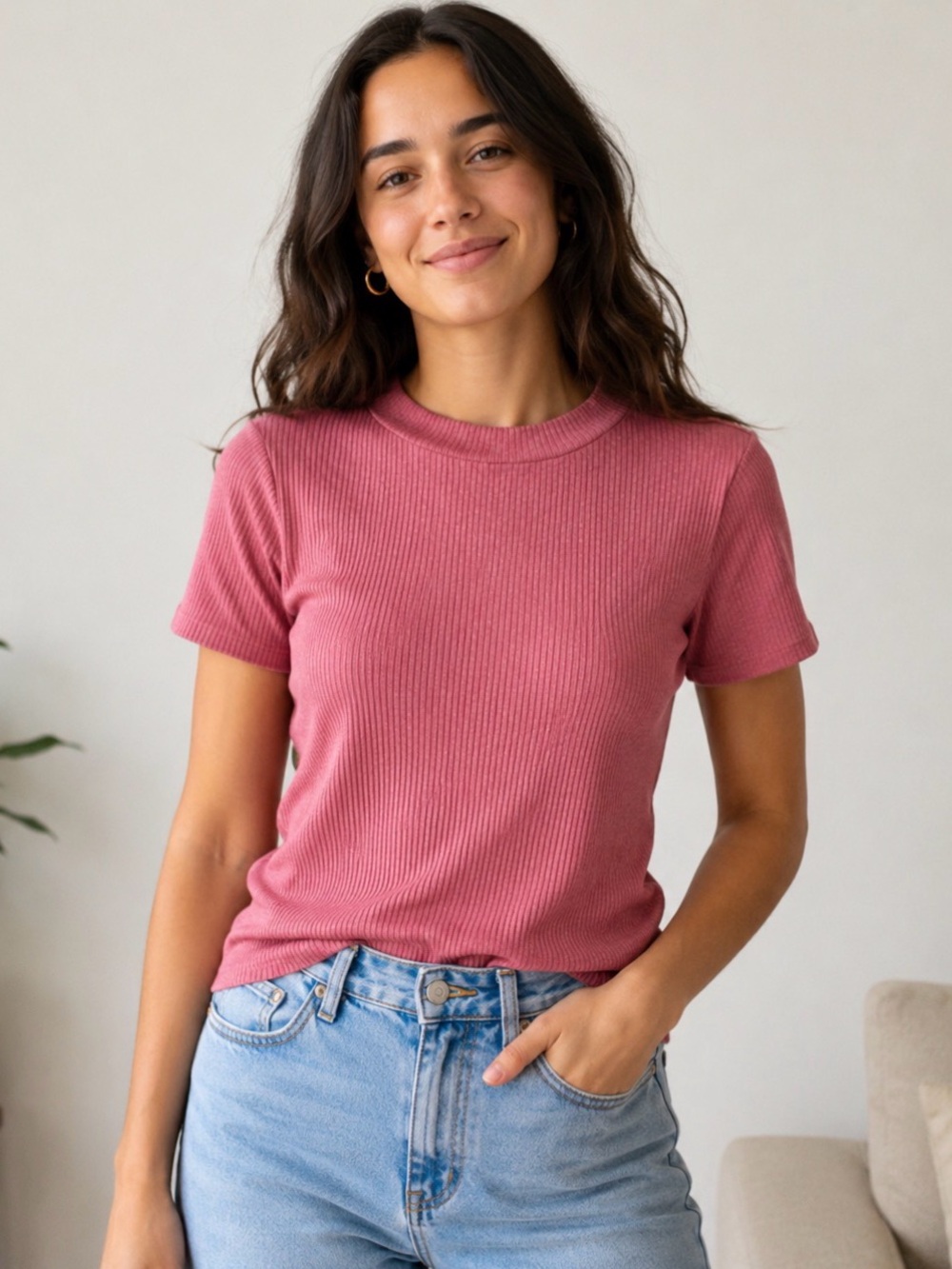 Nordstrom BP women's ribbed short sleeve top XL